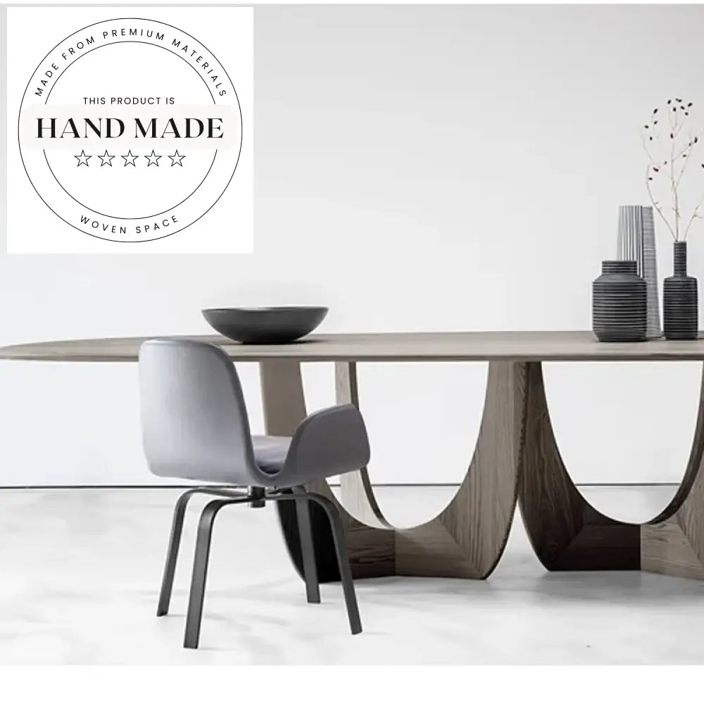 Luxury Modern Solid Wood and Glass Top Six Seater Dining Table