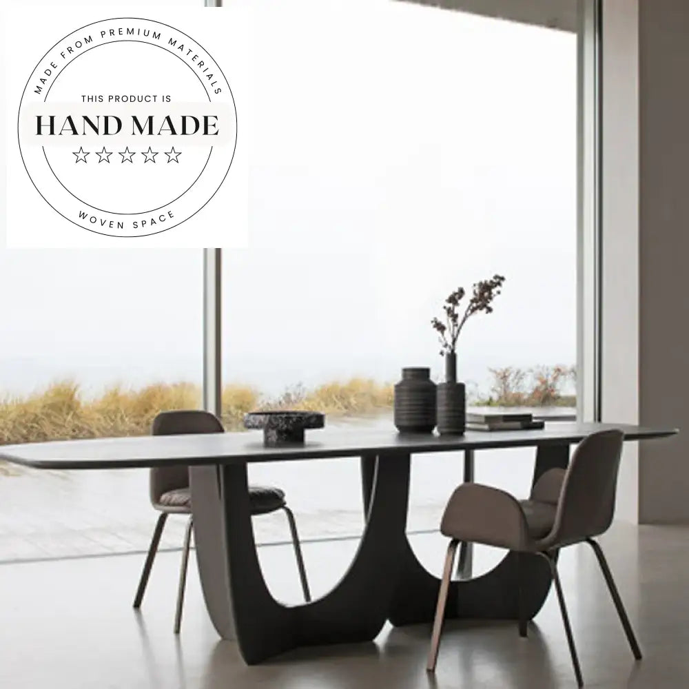 Luxury Modern Solid Wood and Glass Top Six Seater Dining Table