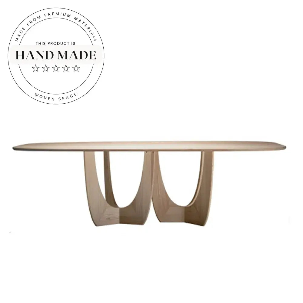 Luxury Modern Solid Wood and Glass Top Six Seater Dining Table