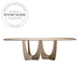 Luxury Modern Solid Wood and Glass Top Six Seater Dining Table