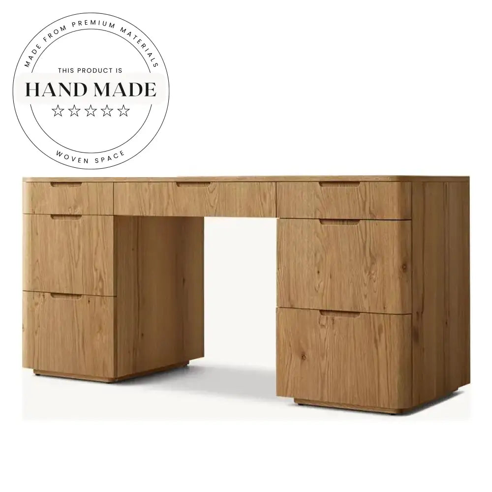 Luxury Modern Solid Wood Executive Storage Writing Desk