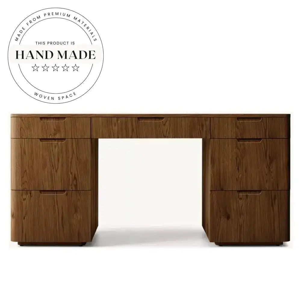 Luxury Modern Solid Wood Executive Storage Writing Desk