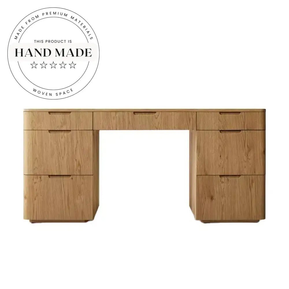 Luxury Modern Solid Wood Executive Storage Writing Desk