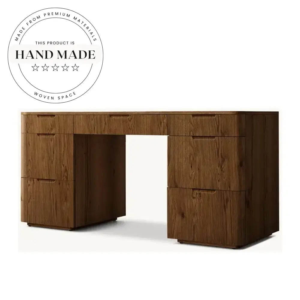 Luxury Modern Solid Wood Executive Storage Writing Desk