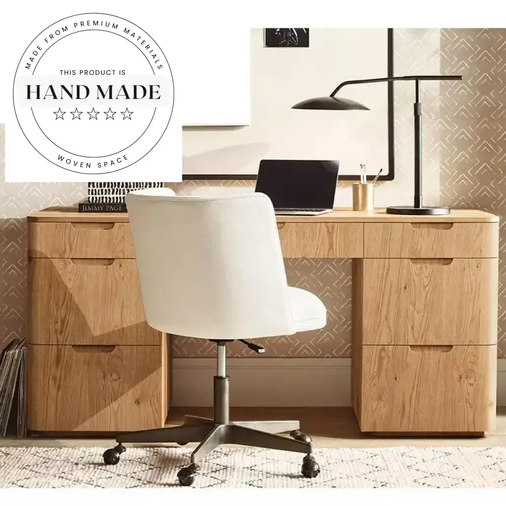 Luxury Modern Solid Wood Executive Storage Writing Desk
