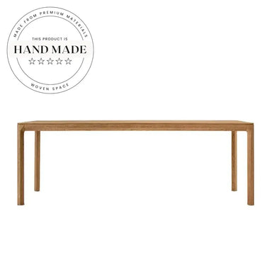 Luxury Modern Solid Wood Rectangle Extendable Six Seater Dining Table