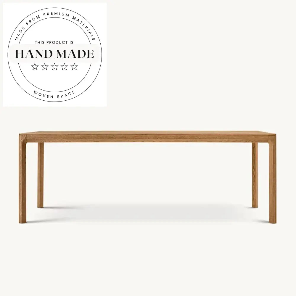 Luxury Modern Solid Wood Rectangle Extendable Six Seater Dining Table