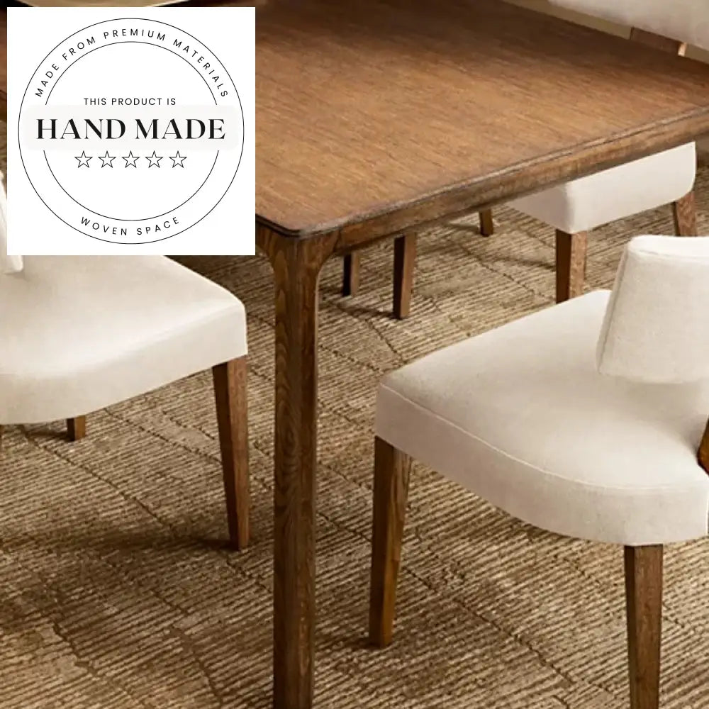 Luxury Modern Solid Wood Rectangle Extendable Six Seater Dining Table