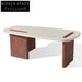 Luxury Modern Solid Wood Travertine Stone Top Versatile Home Office Desk