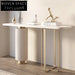 Luxury Modern Stainless Steel Entryway Console Table with Rock Board Top