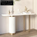 Luxury Modern Stainless Steel Entryway Console Table with Rock Board Top