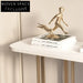 Luxury Modern Stainless Steel Entryway Console Table with Rock Board Top