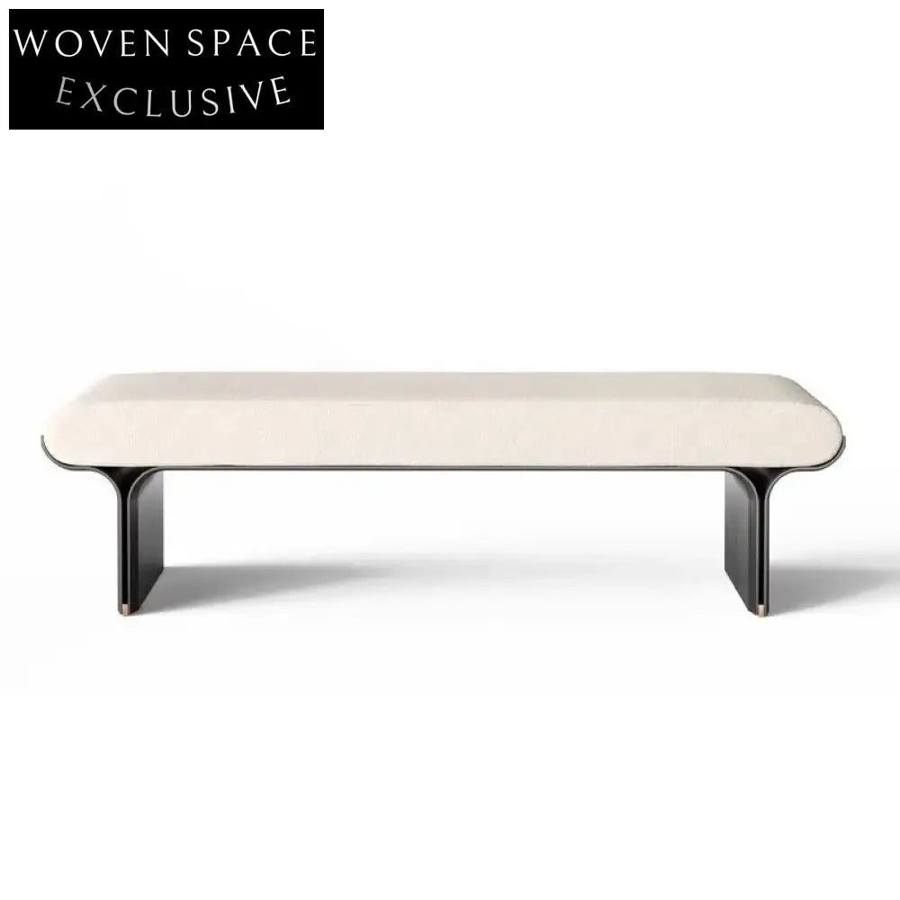 Luxury Modern Stainless Steel Frame Upholstered Bench for Bedroom Entryway