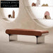 Luxury Modern Stainless Steel Frame Upholstered Bench for Bedroom Entryway