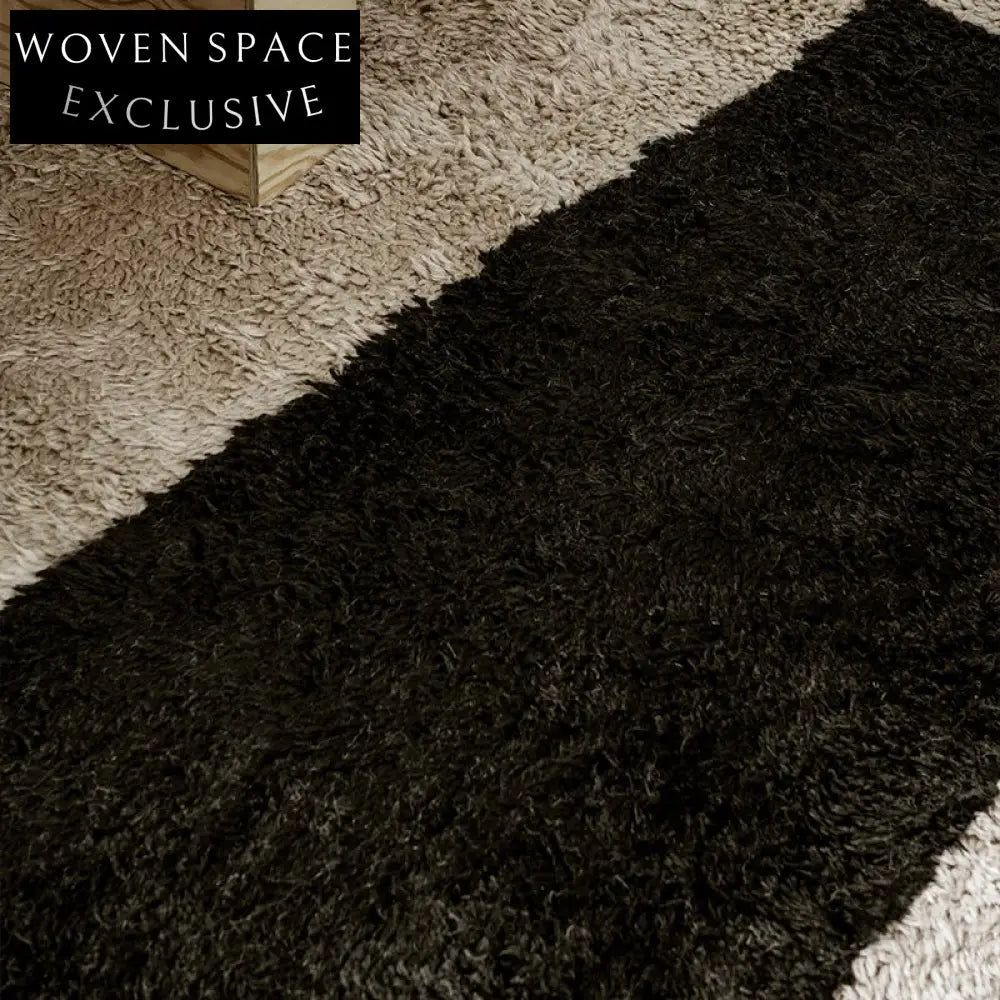 Luxury Modern Style Handmade Long Fur Living Room Geometric Area Rug