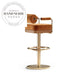 Luxury Modern Swivel Bar Stool with Adjustable Height and Velvet Seat
