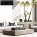 Luxury Modern Teak Wood Outdoor Sectional Sofa Set with Plush Cushions