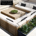 Luxury Modern Teak Wood Outdoor Sectional Sofa Set with Plush Cushions