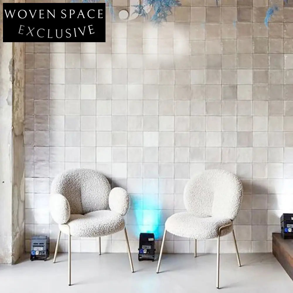 Luxury Modern Teddy Accent Chair with Metal Frame for Living Room