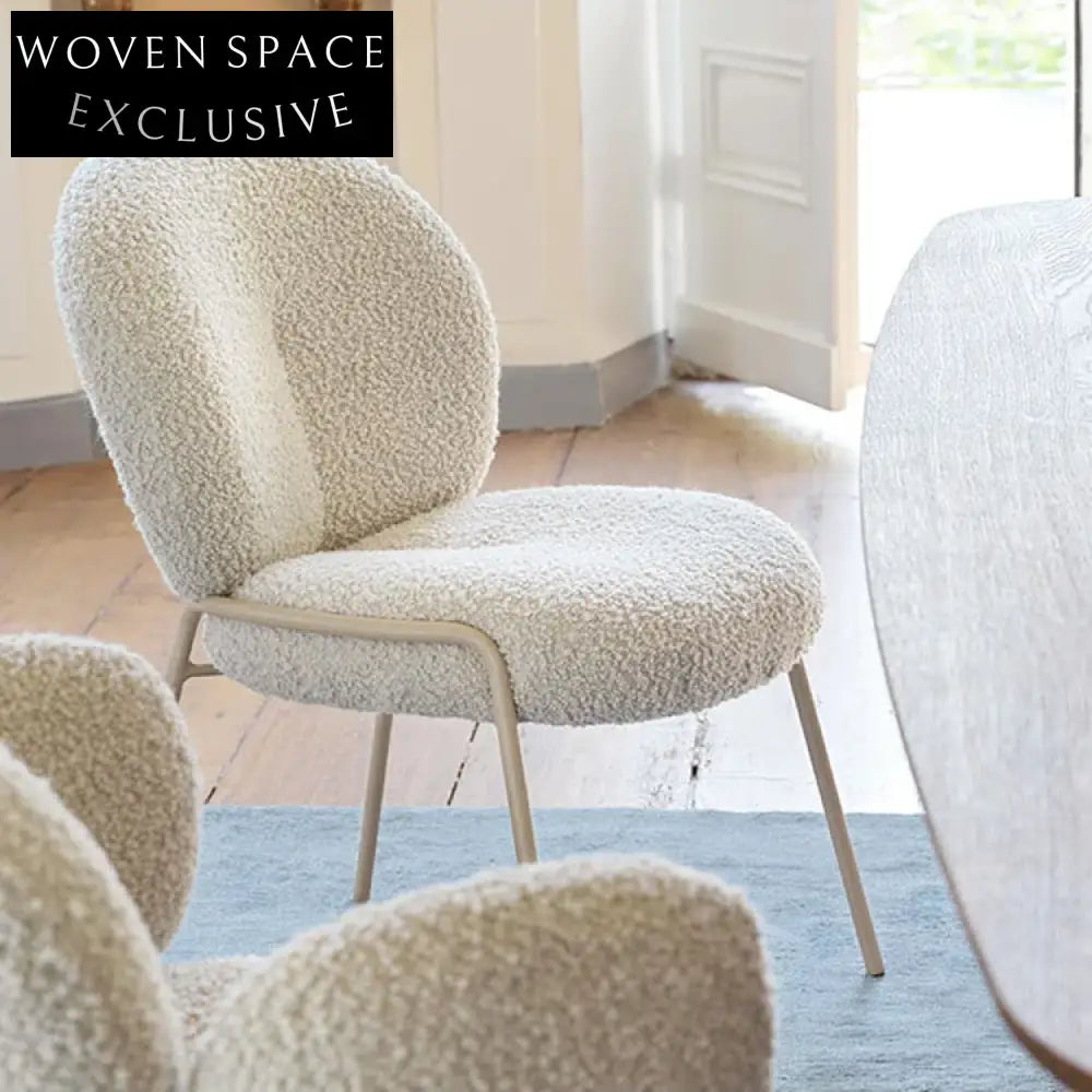 Luxury Modern Teddy Accent Chair with Metal Frame for Living Room