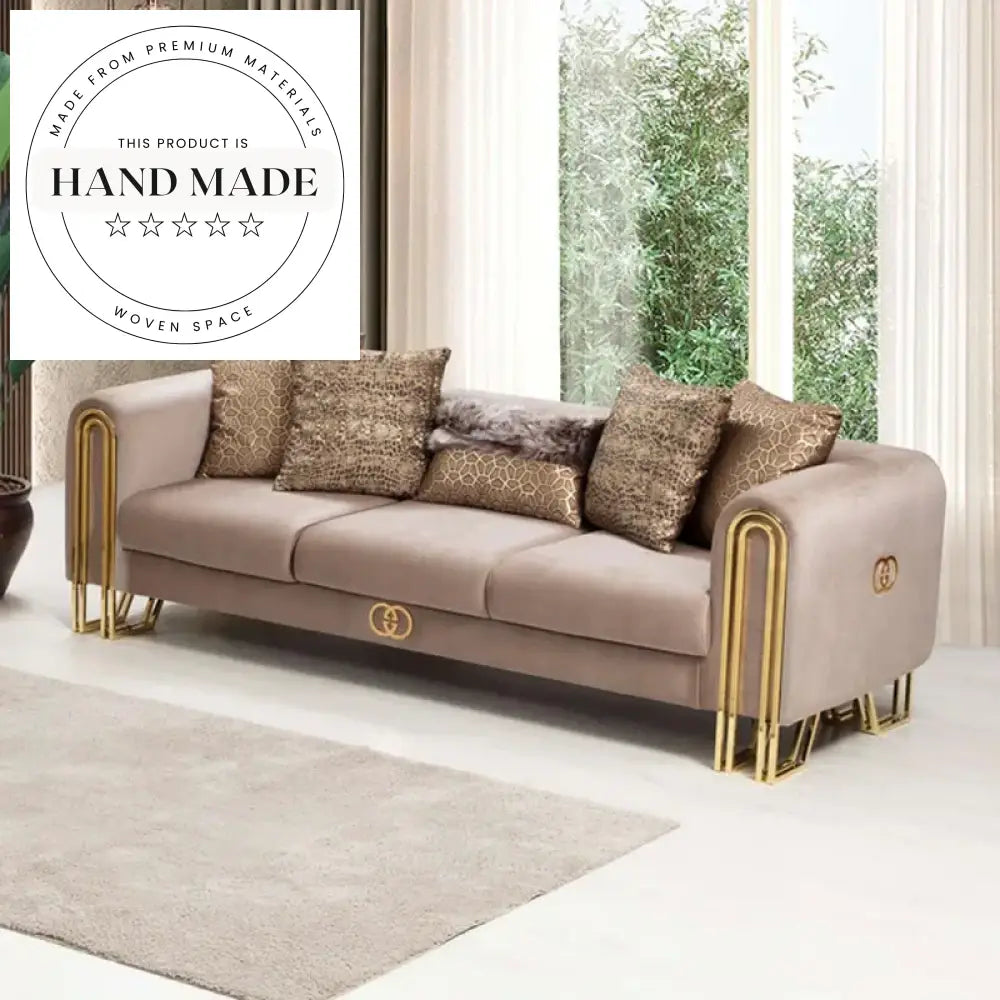 Luxury Modern Tufted Black Velvet Living Room Sectional Sofa