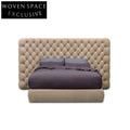 Luxury Modern Tufted Faux Leather Upholstered King Size Storage Gas Lift Bed Frame