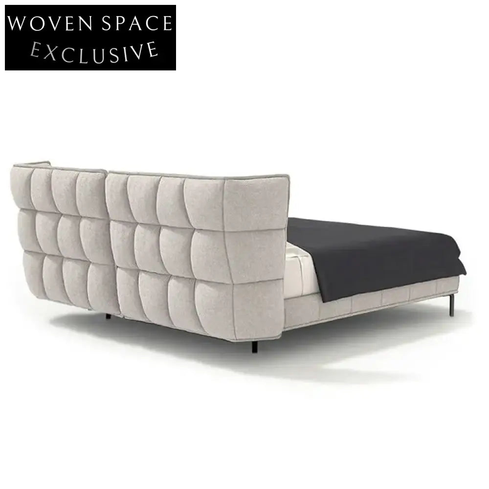 Luxury Modern Tufted Upholstered Wood Queen King Size Elegant Bed Frame