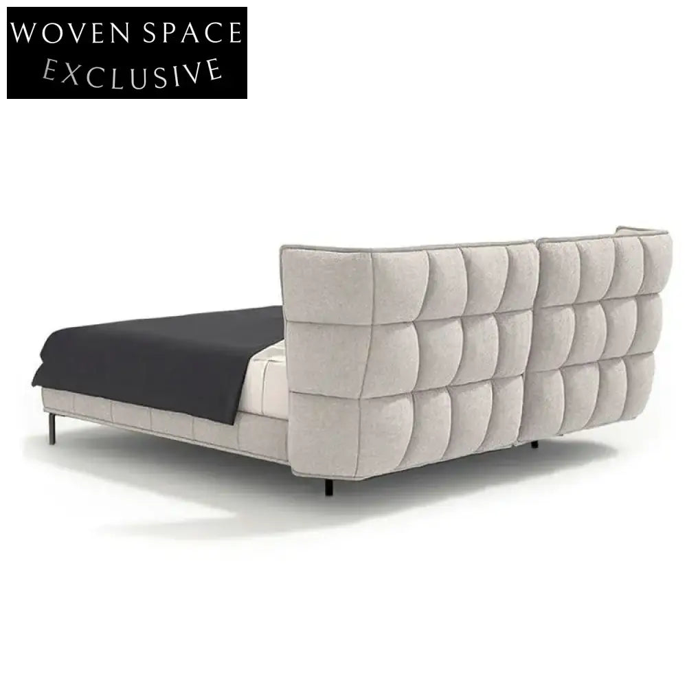 Luxury Modern Tufted Upholstered Wood Queen King Size Elegant Bed Frame