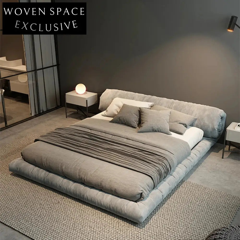 Luxury Modern Upholstered King Size Platform Bed for Master Bedroom