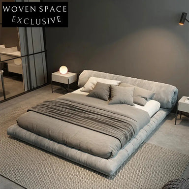 Luxury Modern Upholstered King Size Platform Bed for Master Bedroom