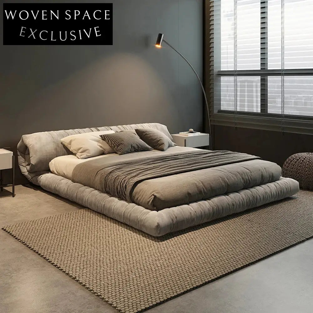 Luxury Modern Upholstered King Size Platform Bed for Master Bedroom