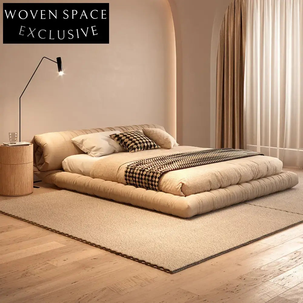 Luxury Modern Upholstered King Size Platform Bed for Master Bedroom