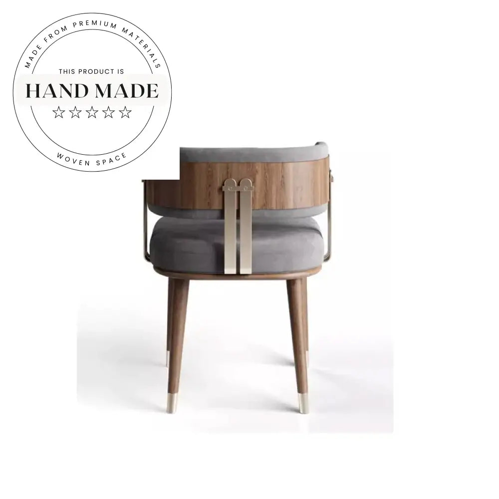 Luxury Modern Velvet Armchair Solid Wood Frame Dining Chair
