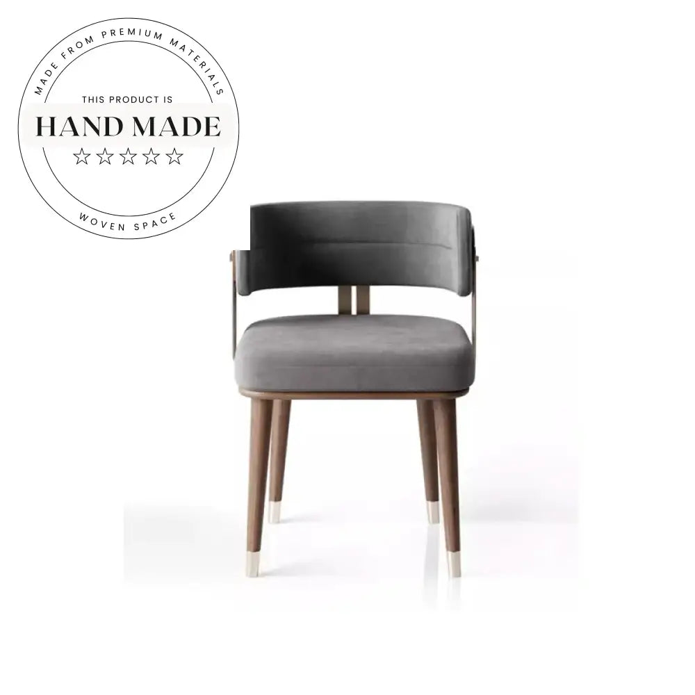 Luxury Modern Velvet Armchair Solid Wood Frame Dining Chair