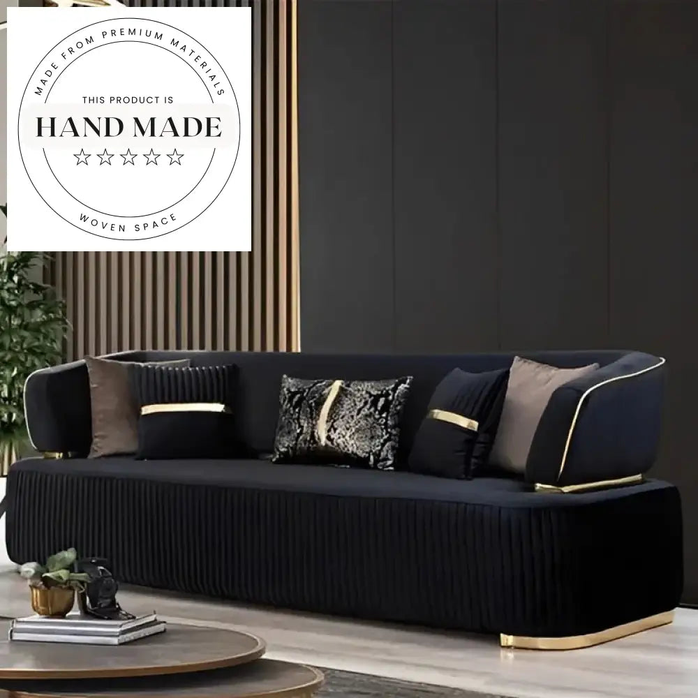 Luxury Modern Velvet Convertible Villa Living Room Sectional Sofa