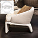 Luxury Modern Velvet Fabric Accent Armchair, Adjustable Living Room Lounge Chair