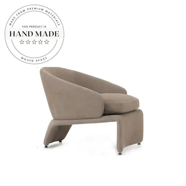 Luxury Modern Velvet Fabric Accent Armchair, Adjustable Living Room Lounge Chair