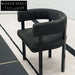 Luxury Modern Velvet Fabric Accent Dining Chair with Metal Legs