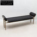 Luxury Modern Velvet Fabric Bed End Entryway Bench with Ash Wood Legs
