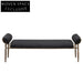 Luxury Modern Velvet Fabric Bed End Entryway Bench with Ash Wood Legs