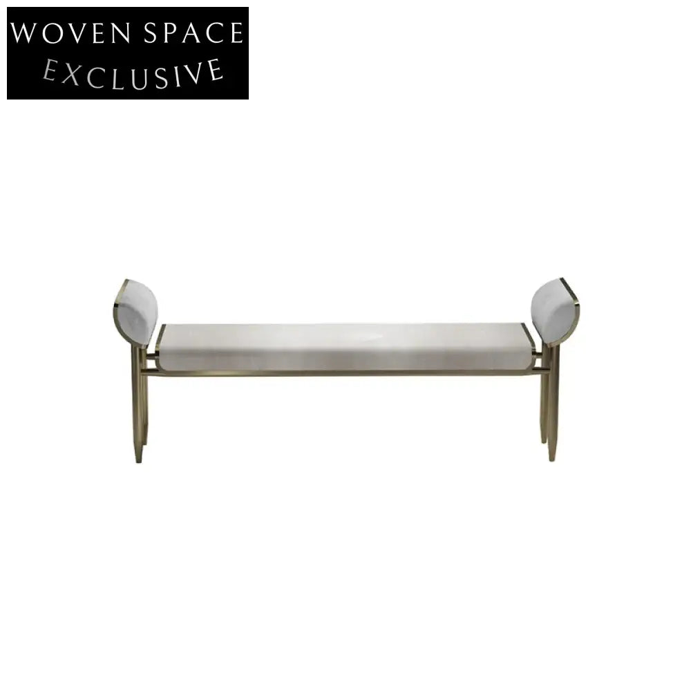 Luxury Modern Velvet Fabric Bed End Entryway Bench with Ash Wood Legs