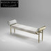 Luxury Modern Velvet Fabric Bed End Entryway Bench with Ash Wood Legs