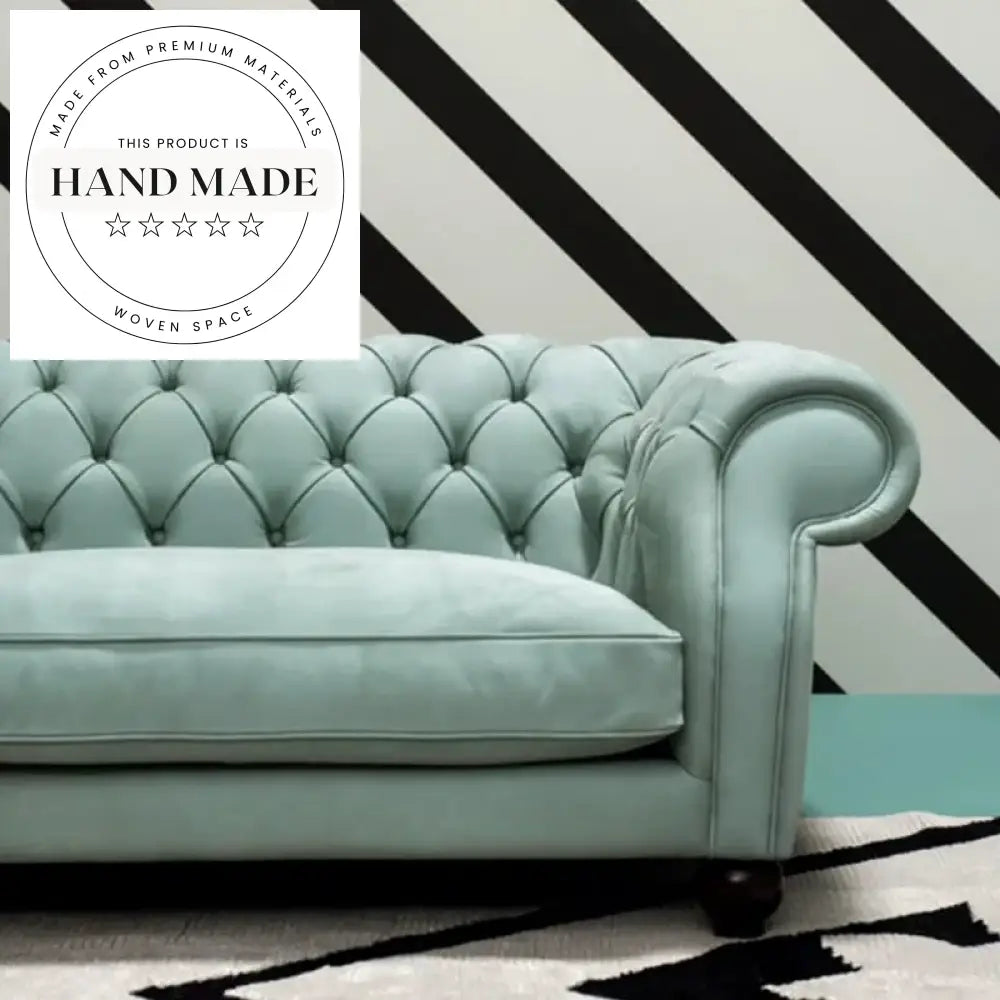Luxury Modern Velvet Fabric Sectional Large Four Seater Chesterfield Sofa
