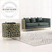 Luxury Modern Velvet Fabric Sofa with Golden Stainless Steel Frame Sofa