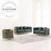 Luxury Modern Velvet Fabric Sofa with Golden Stainless Steel Frame Sofa