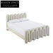 Luxury Modern Velvet Queen Size Bed Frame with High Padded Headboard