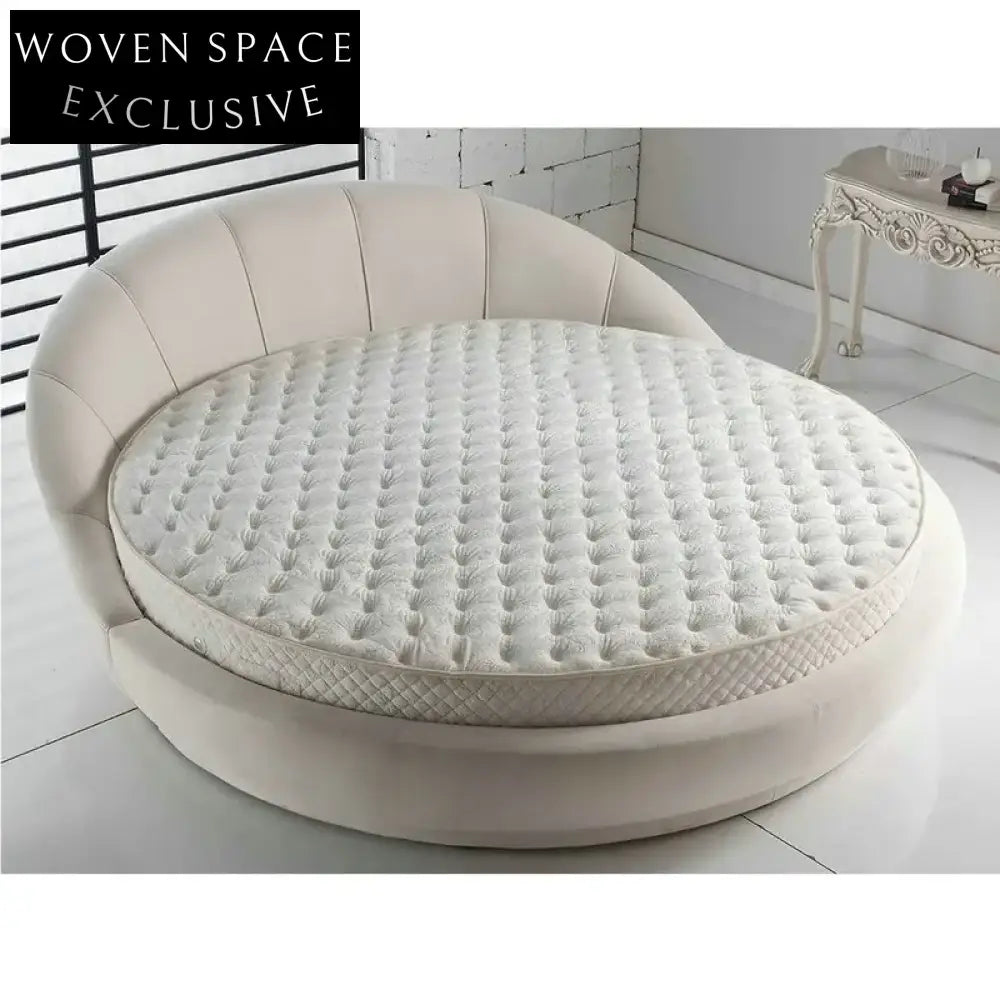 Luxury Modern Velvet Round King Size Bed Frame for Elegant Bedroom Decor