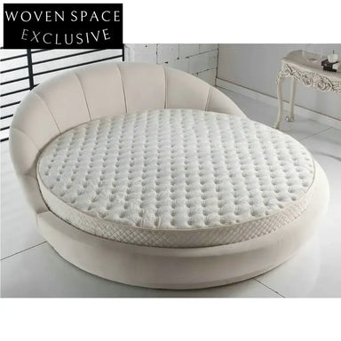 Luxury Modern Velvet Round King Size Bed Frame for Elegant Bedroom Decor