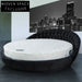 Luxury Modern Velvet Round King Size Bed Frame for Elegant Bedroom Decor