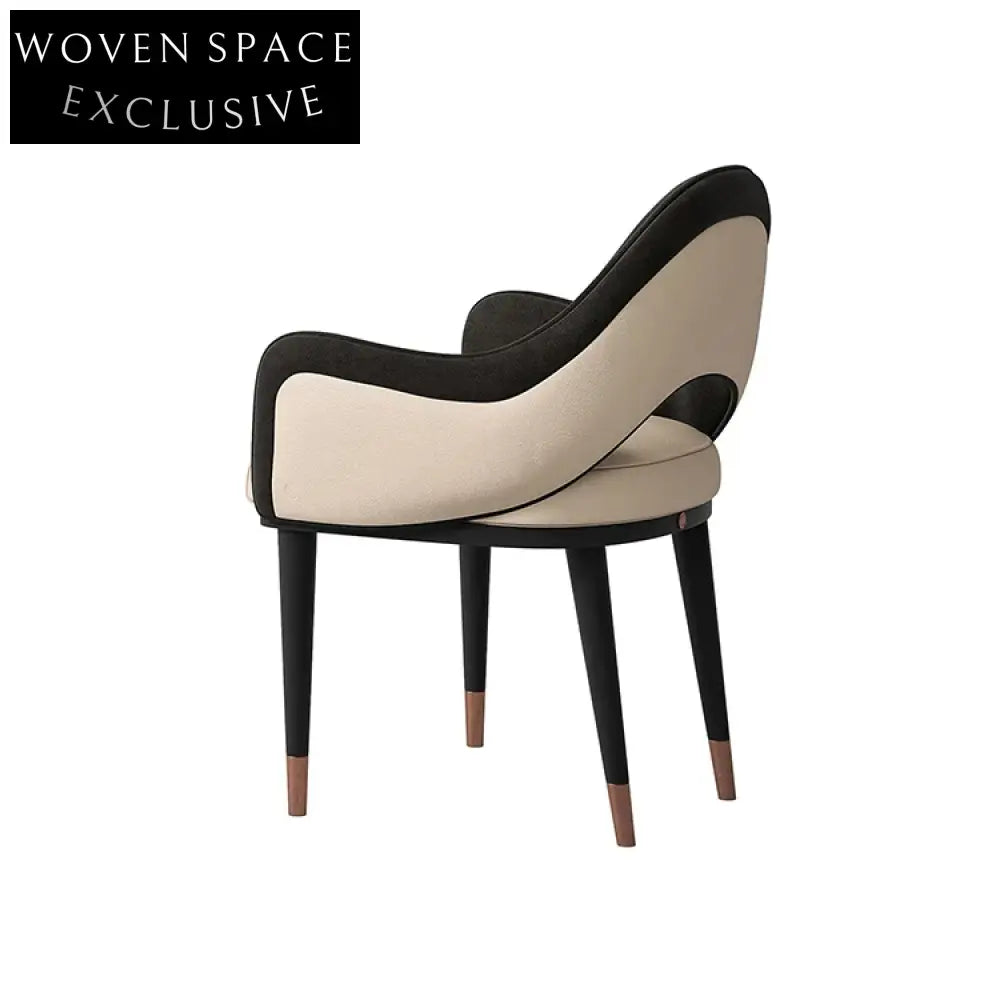 Luxury Modern Wooden Leather Dining Armchair for Restaurant Cafe Home Chair